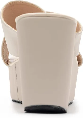 Vista 7 de NOMIMAS Sandalias de plataforma de ocio para mujer, con puntera abierta, elegantes sandalias de tacón alto