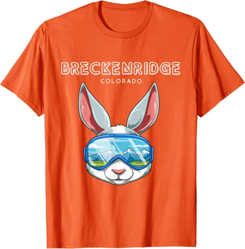 Vista 65 de Breckenridge Colorado USA - Camiseta de esquí y snowboard de conejo, Negro, S