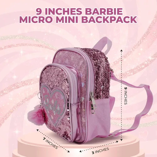 Vista 3 de Innovaciones de Accesorios IA 9” Mini Mochila de Micro Bolso, Barbie