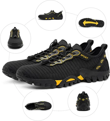 Vista 6 de SOBASO Zapatos de agua para mujer, secado rápido, senderismo, natación, playa, río, zapatos para pesca, deportes acuáticos, buceo, vela, viajes