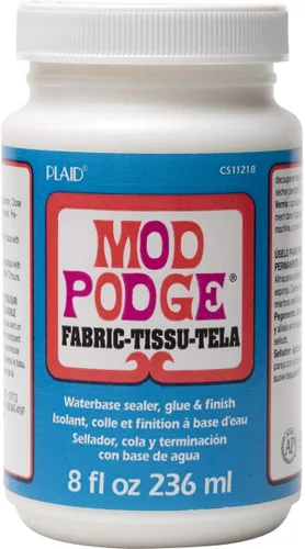 Vista 2 de Mod Podge Ocho tela, 8 onzas, transparente, 8 onzas líquidas y 10615 3 piezas de cepillo de mango corto