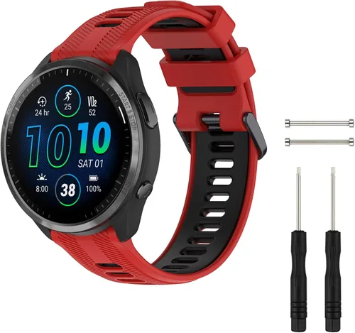 Vista 9 de Correa de reloj compatible con Garmin Forerunner 945/Forerunner 935, silicona suave deportiva Garmin 935/Fenix 5/Fenix 5 Plus, repuesto para Garmin