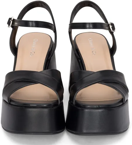 Vista 4 de Chariot & Co -Daystar- Sandalias de verano de moda con plataforma y correa al tobillo para mujer