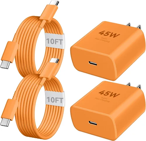 Vista 9 de Cargador para teléfono 17 16 Pro Max de carga rápida, bloque de carga USB C súper rápido de 45 W con cable de carga de 6.6 pies para 17 16 Pro