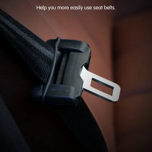 Vista 2 de Fundas de hebilla para cinturón de seguridad para automóvil, 2 fundas universales para clips para cinturón de seguridad, protector de hebilla