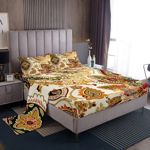 Vista 47 de Erosebridal Juego de sábanas góticas de damasco para adultos, juego de sábanas victorianas antiguas, tamaño individual, sábanas góticas florales