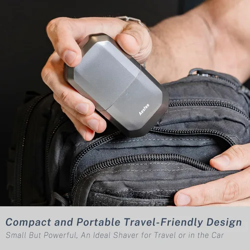 Vista 5 de Maquinillas de afeitar eléctricas para hombres – Afeitadoras eléctricas de viaje compactas para hombres calvos – Pequeñas afeitadoras portátiles
