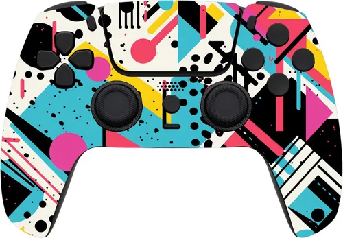 Vista 40 de Custom Wireless Controller Compatible with PS5 - Multiple Designs Available (Abstract Fusion)