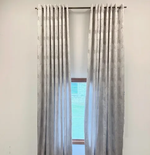 Vista 4 de Ikiriska Cortinas extra largas con patrón geométrico de 8-24 pies de largo. (1 panel). Cortinas hechas a medida. 50-100 "de ancho. para techos altos