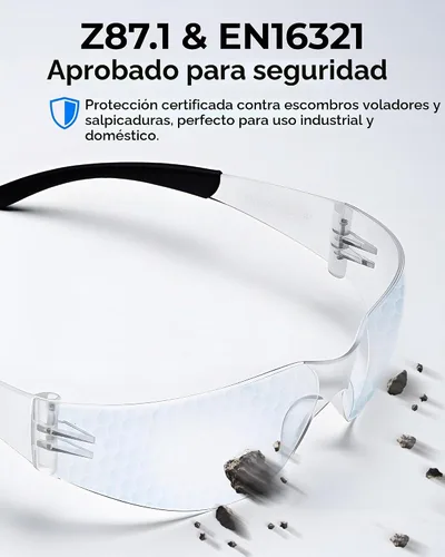 Vista 2 de toolant Bulk Safety Glasses with ANSI Z87.1 / UV 400 Standard, Clear and Smoke Grey
