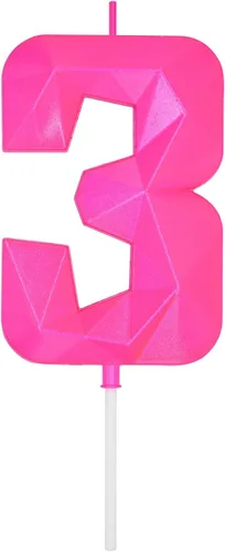 Vista 252 de DERVENTA Vela Grande de Cumpleaños Número 3D Verde Luminoso de 3.7 Pulgadas Celebración de Fiesta Aniversario Decoración Adorno para Pastel 1 Pieza