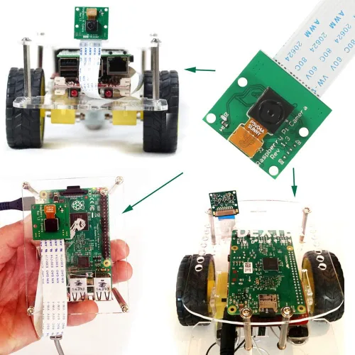 Vista 6 de Aokin para módulo de cámara Raspberry Pi, 5MP 1080P con sensor OV5647 módulo de cámara de video para Raspberry Pi A/B/B+/2/3/3B+/4 con cable