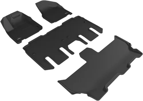 Vista 10 de 3D MAXpider Tapete Kagu de ajuste personalizado (negro) compatible con Chrysler Pacifica 2017-2026 / Chrysler Pacifica Touring 2021-2026 / Voyager