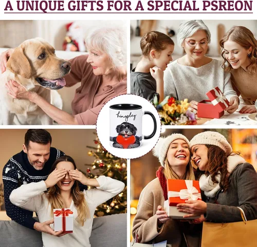 Vista 7 de Taza personalizada para mascotas, taza personalizada con nombre de foto de mascota, taza personalizada para mascotas para dueños de perros, taza