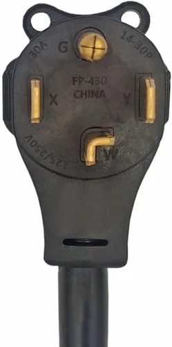 Vista 2 de FC-143TT Enchufe de secadora a adaptador RV 30A macho 14-30P a hembra TT-30R 30A 125V