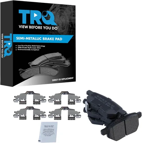 Vista 143 de TRQ Pastillas de freno delanteras semi metálicas compatibles con Ford Expedition 2018-2021 F-150 2018-2020 Lincoln Navigator 2018-2022