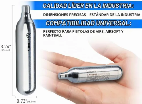 Vista 4 de Evike - Cartucho de CO2 de 0.42 oz para airsoft y pistola de aire