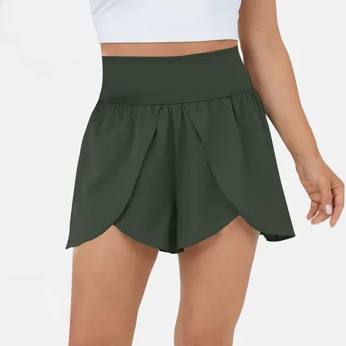 Vista 2 de Drether Pantalones de yoga de talla grande para mujer, cintura elástica, color sólido, pantalones casuales ajustados, pantalones deportivos