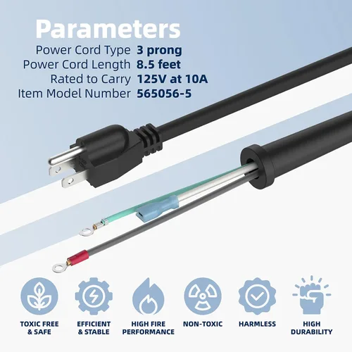 Vista 2 de 565056-5 - Cable de repuesto compatible con piezas de cable de alimentación Makita, pulidora de sierra circular, cable resistente para accesorios