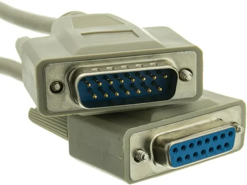 Vista 5 de CableWholesale Cable de extensión para monitor DB15, cable blindado único de 28 AWG, DB15 macho a DB15 hembra DB15, cable de extensión M/F VGA