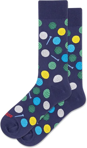 Vista 9 de Hot Sox Calcetines deportivos y atléticos divertidos para hombre, paquete de 1 par, regalos de moda novedosos y divertidos Por encima del par