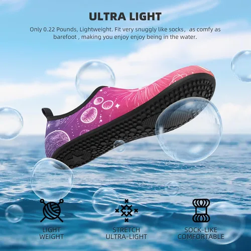 Vista 4 de Zapatos de agua para mujeres y hombres secado rápido calcetines acuáticos natación playa descalzo yoga ejercicio accesorios deportivos piscina