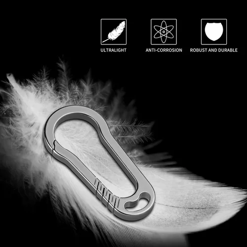 Vista 5 de YSK011 - Paquete de 2 mosquetones con clip para llaves, organizador de llaveros de coche resistente para hombres y mujeres