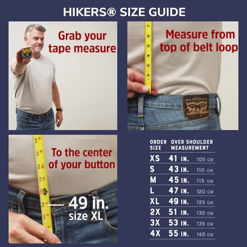 Vista 2 de HIKERS - Tirantes ocultos originales para hombre debajo de la ropa - Bragueta de botón
