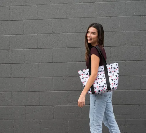 Vista 4 de Disney Bolsa de viaje con cremallera y estampado de iconos de Mickey y Minnie Mouse