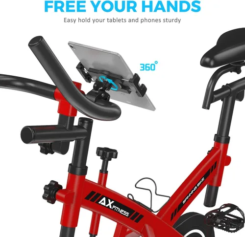 Vista 2 de KDD Soporte de Montaje para Tableta de Bicicleta de Spinning, Soporte para Teléfono iPad, Montaje de Manillar de Bicicleta de Ejercicio