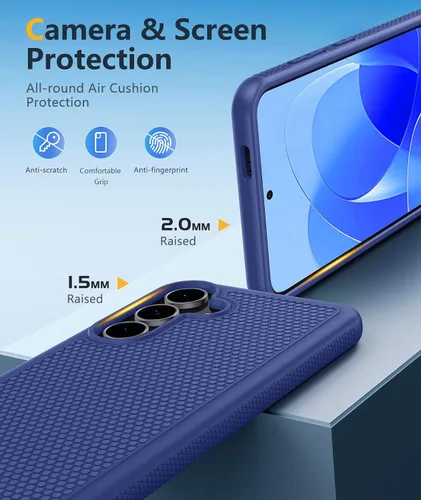 Vista 1066 de FNTCASE Funda para iPhone 17 Pro: Fundas delgadas translúcidas de color azul claro compatibles con MagSafe, protección completa de la cámara