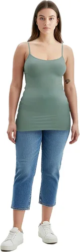 Vista 313 de Emmalise Camisola larga casual básica para mujer, con tirantes ajustables, top en capas