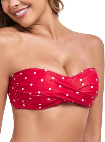 Vista 10 de Ocean Blues Bandeau - Top de natación sin tirantes Negro y blanco