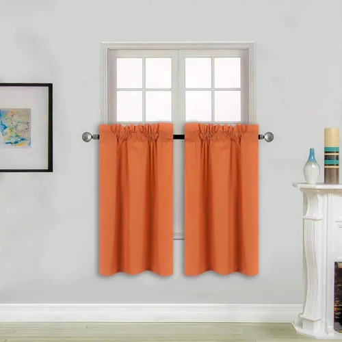 Vista 32 de Better Home Style - Cortina aislante para ventana, 2 paneles, 100% opaca, paneles cortos para cocina, baño o cualquier ventana pequeña