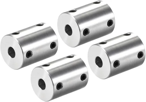Vista 13 de uxcell Juego de acoplamiento rígido de 0.197 in a 0.197 in Tornillo L25XD20 aleación de aluminio, conector de acoplador de eje, accesorios de motor