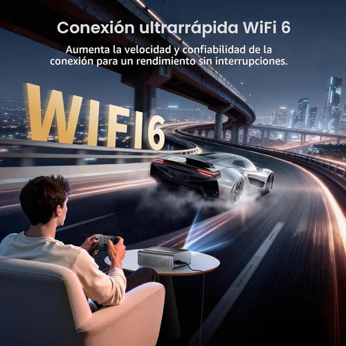 Vista 6 de [Producto oficial] Proyector con WiFi y Bluetooth 4K compatible