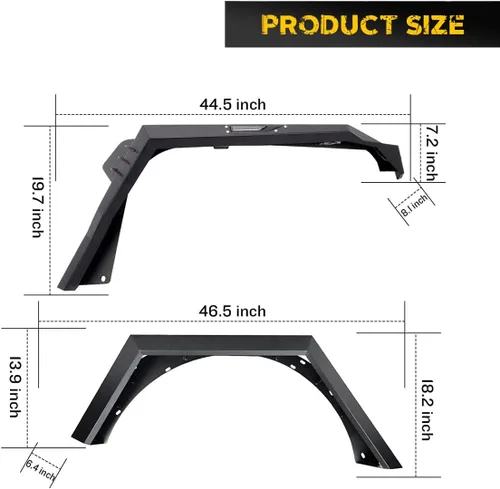 Vista 4 de Guardabarros para Jeep Wrangler JL Unlimited 4WD 2WD 2018-2026