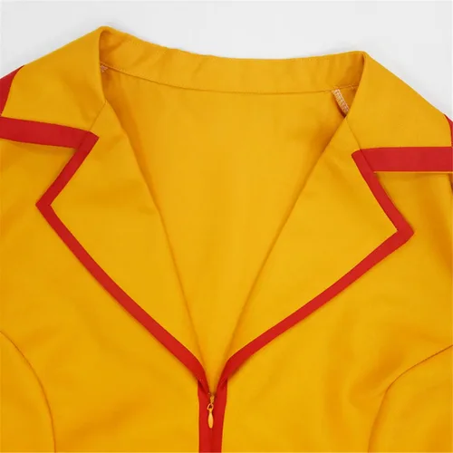 Vista 5 de GOLDSTITCH Uniforme de camarera para mujer, disfraz de fiesta B-amarillo