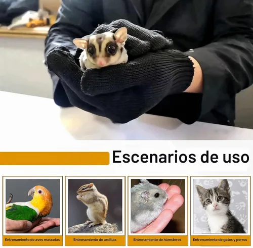 Vista 5 de QBLEEV 1 Pair Bird Handling Anti-Bite Gloves, Small Animal Bite Proof Gloves for Training