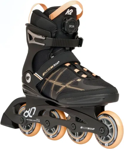 Vista 4 de K2 Alexis 80 BOA Negro/Rosa Mujeres Patines en línea