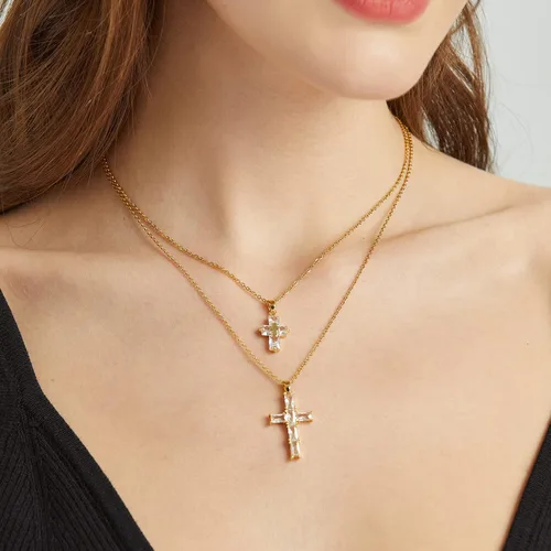 Vista 3 de Collar de Ojo Malvado para Mujer 18K Chapado en Oro Collar de Ojo Malvado en Capas Joyería de Ojo Malvado Hecha a Mano Collar de Protección