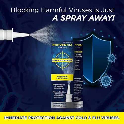 Vista 2 de Protección contra el resfriado y la gripe Spray nasal homeopático para resfriado y gripe, protección inmediata sin somnolencia para la gripe