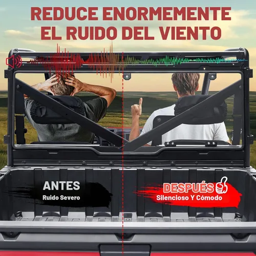 Vista 3 de StarknightMT Ventana trasera transparente compatible con Polaris Ranger XP