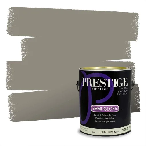 Vista 65 de Prestige Paints - Pintura exterior e imprimación en uno, 1 galón, plano, compatibilidad comparable con el color menta «Whipped Mint» de Behr