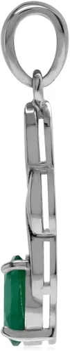 Vista 3 de Silvershake Colgante solitario de plata de ley 925 con nudo celta y cadena de 18 pulgadas