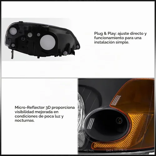 Vista 5 de AJP Distributors Conjunto de faros delanteros JDM para parachoques, señal de conducción, par LH+RH compatible/reemplazo para Civic 2 puertas Coupe 4