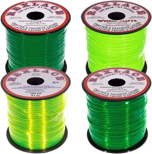 Vista 6 de Craft County Rexlace - Paquete multicolor de 100 yardas de cada color (primario transparente)