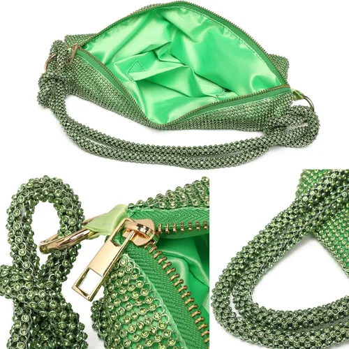 Vista 8 de LETODE Bolso de mano de lujo con borlas para mujer, bolso de mano de imitación para boda