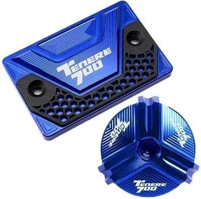 Vista 10 de W para Yamaha Tenere 700 Tenere700 XTZ T700 2019-2023 Tapa del líquido de freno delantero Tapa del tapón del motor Y (Color : EP Negro)