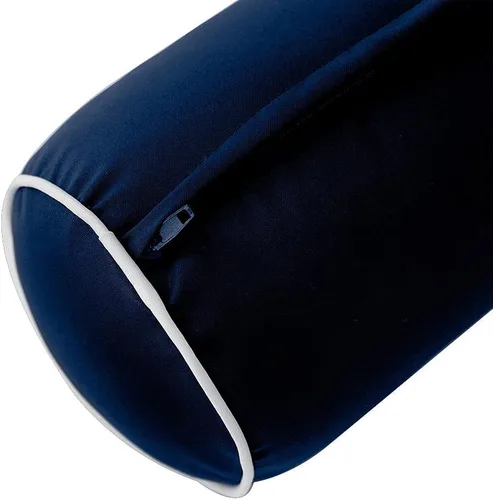 Vista 7 de *Solo funda* Funda de almohada estilo 6 individual XL de 78 x 8 pulgadas con ribete de contraste AD101